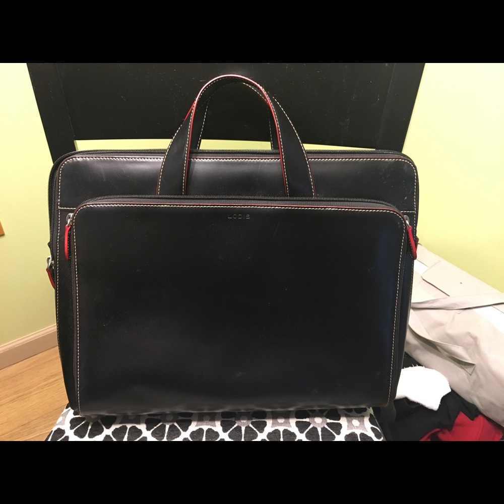 Lodis slim Leather Audrey Briefcase/Laptop padded