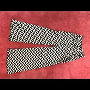 Black and Cream Palazzo Pants