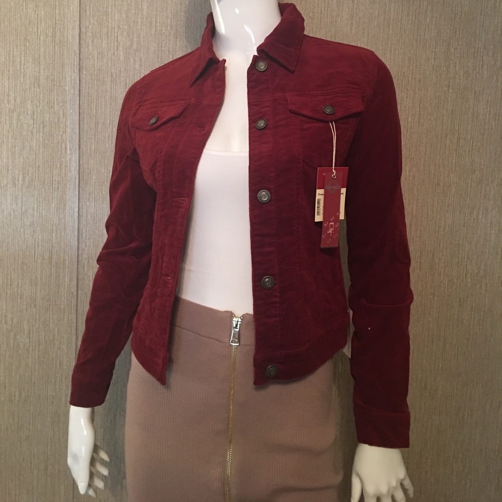 burgundy corduroy jacket