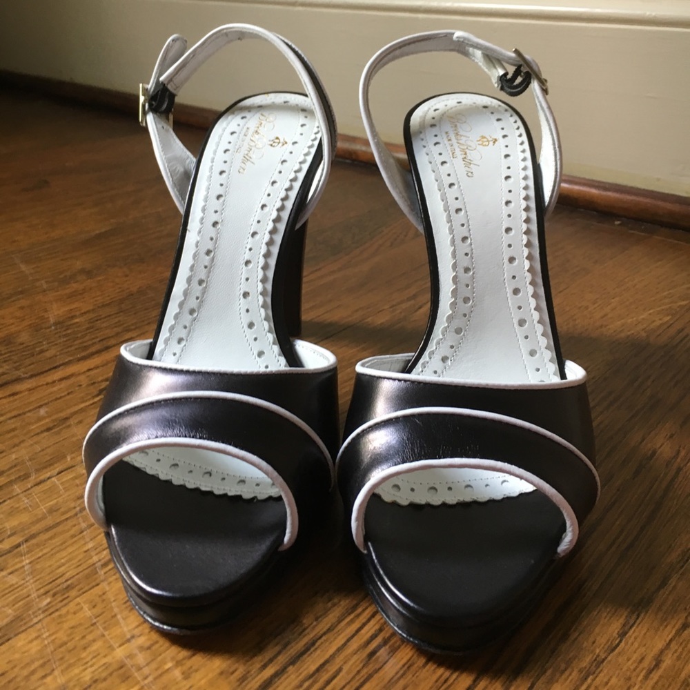 Brooks Brothers open-toed heels