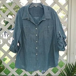Denim top 3x true to size