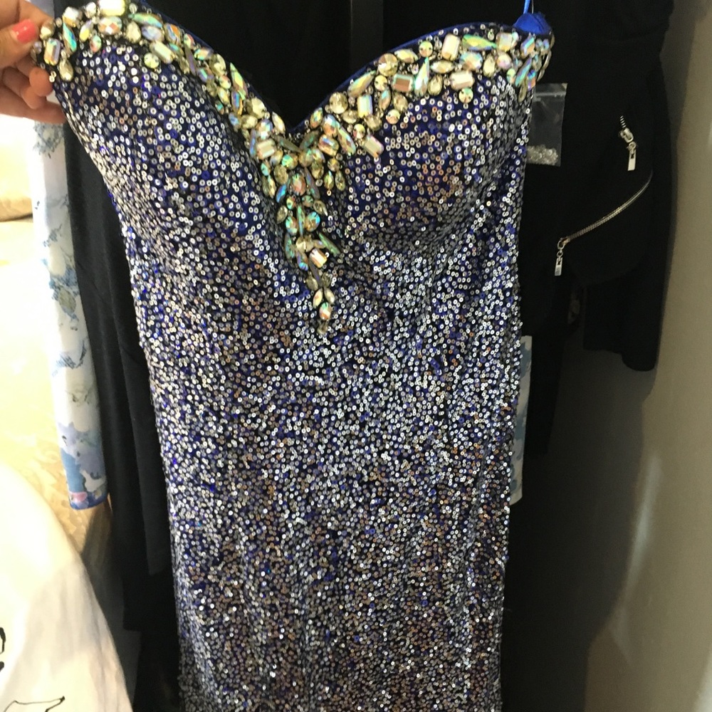 Royal blue gown