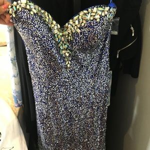 Royal blue gown