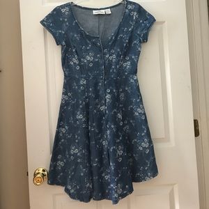 Denim Floral Dress