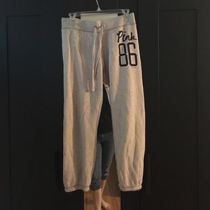 VS Pink logo cropped sweatpants