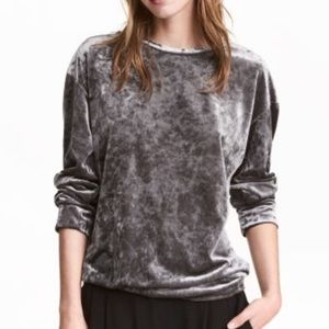 H&M VELVET TOP used 2 times only