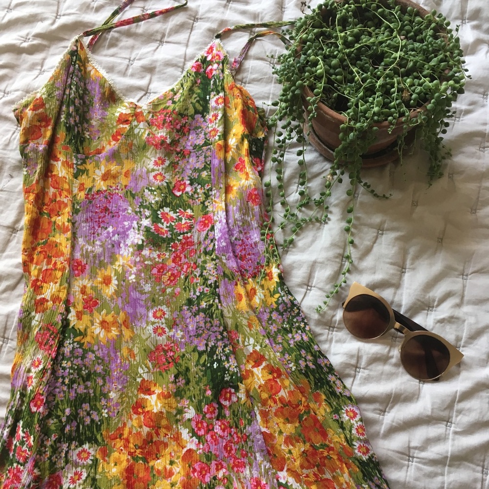 Floral summer mini dress