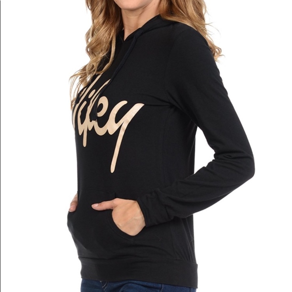 New! Graphic Black Wifey Sweatshirt - Picture 2 of 4