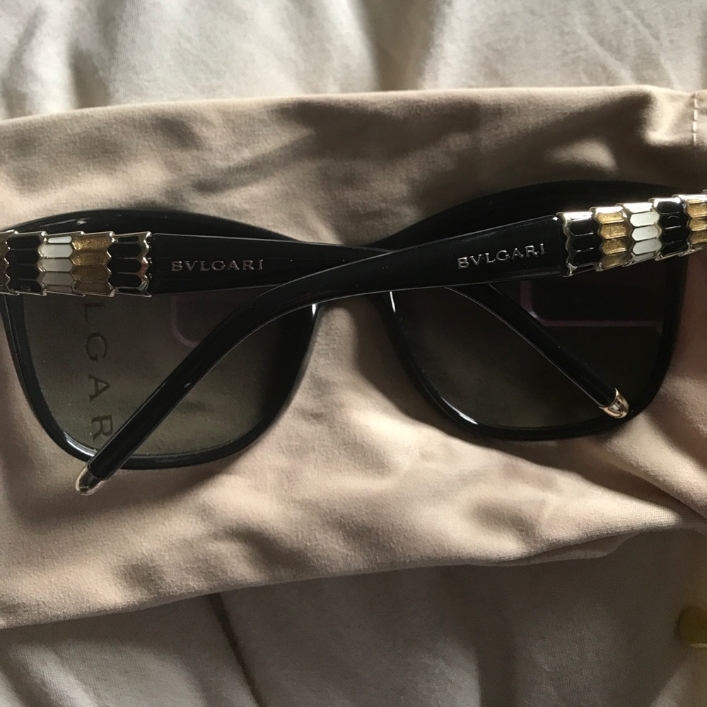 Black oversized cat eye Bvlgari sunglasses