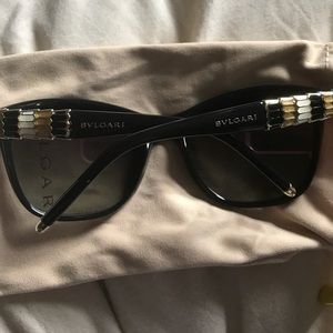 Black oversized cat eye Bvlgari sunglasses