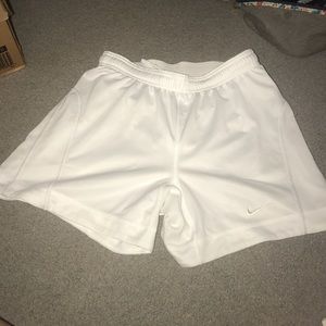 White nike shorts