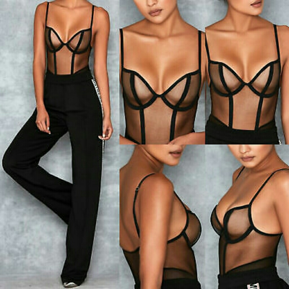 🔥 Sexy Black Bodysuit Mesh🔥
