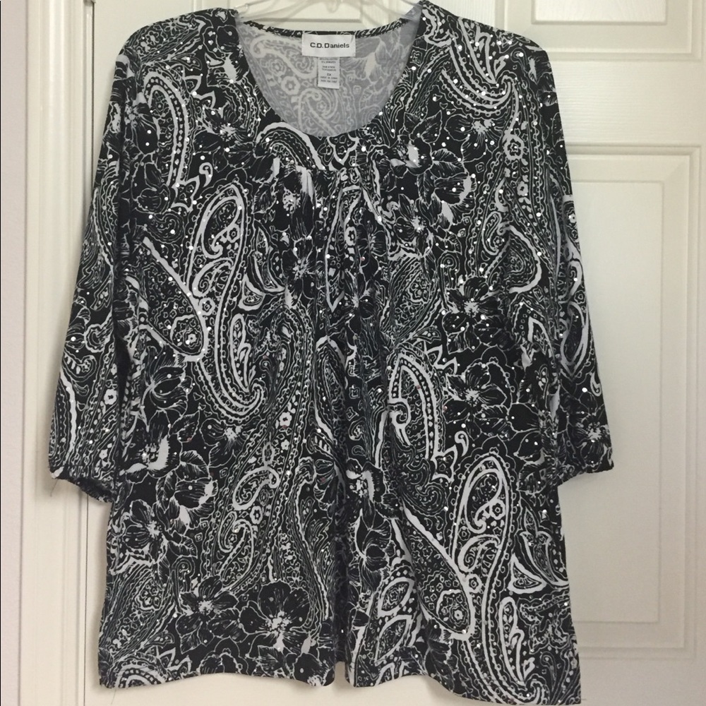 NWT - C. D. Daniels - Size 2X - 3/4 S. Blouse