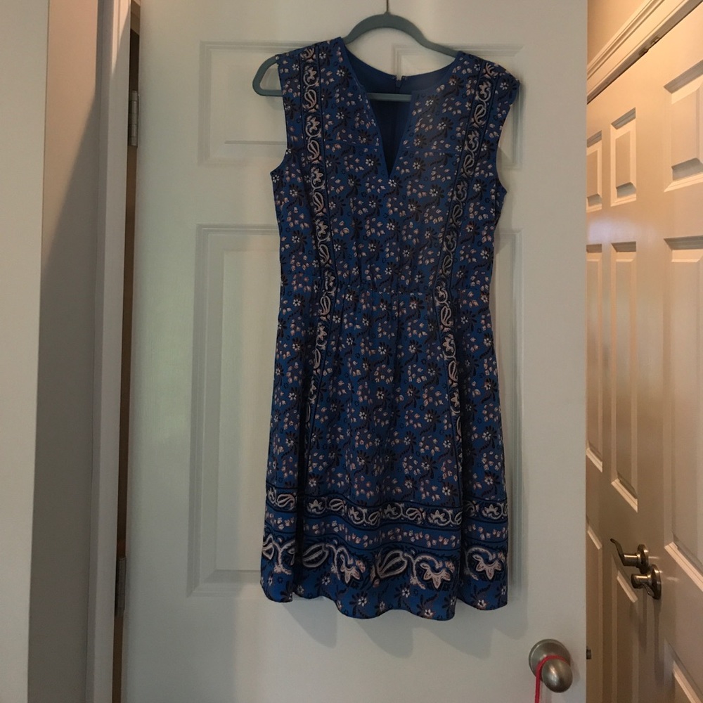 J Crew blue floral dress NWT
