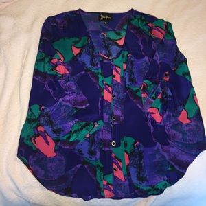 Multicolored silk blouse 💜💙💚