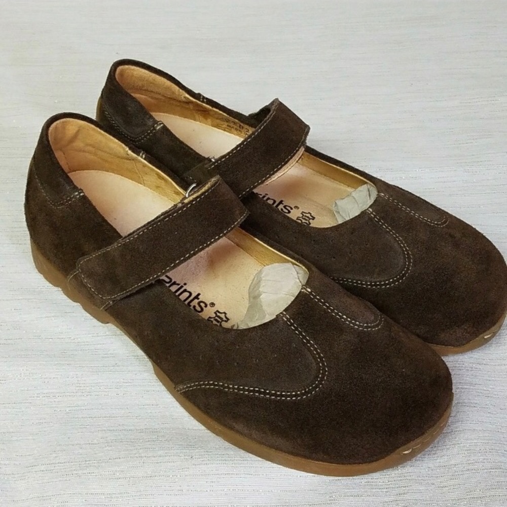 Footprints by Birkenstock brown suede Maryjane