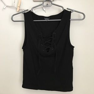 Topshop Lace-up Tee