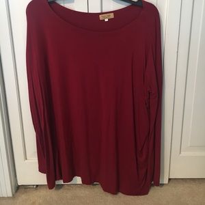Maroon Piko Blouse