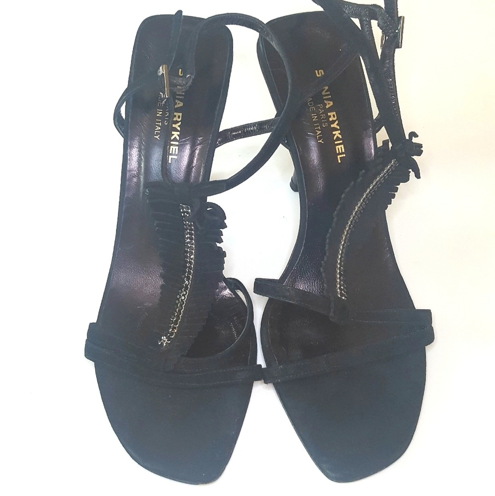 Sonia Rykiel suede fringe sandals