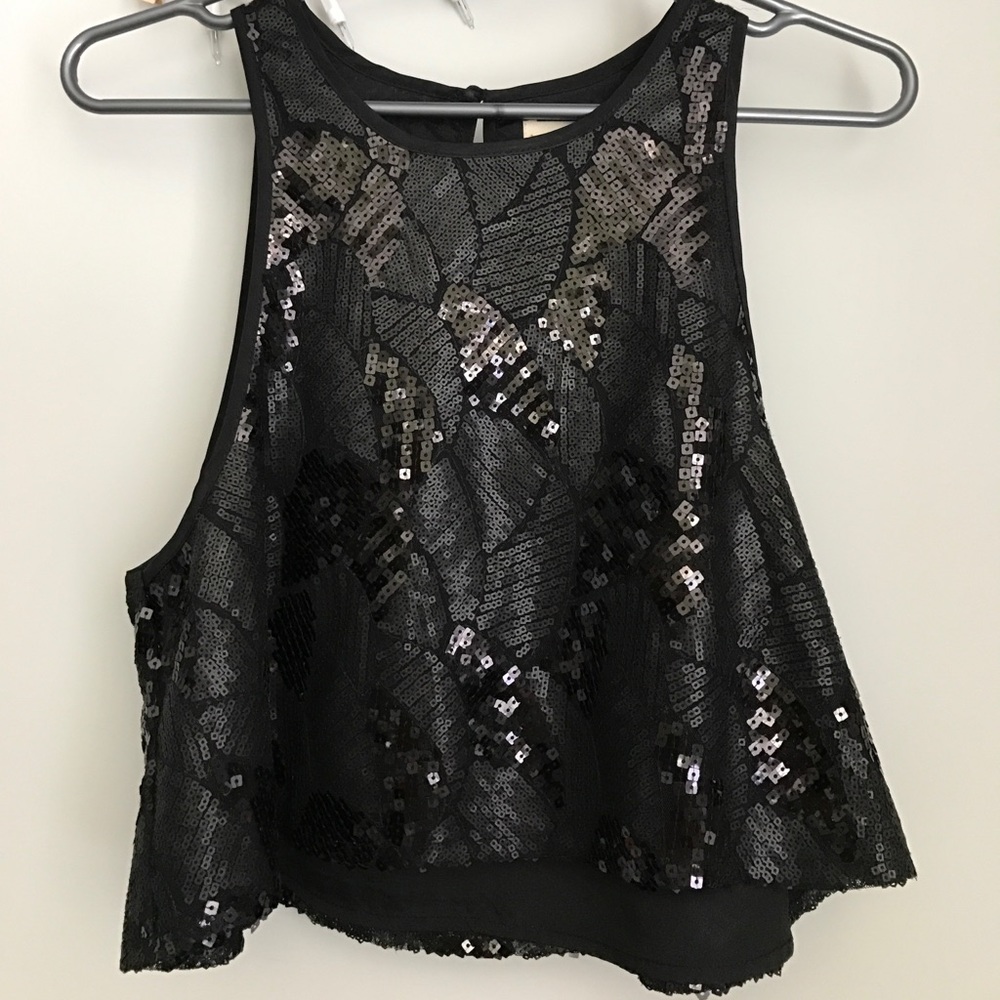 Urban Outfitters Sequined Crop Top