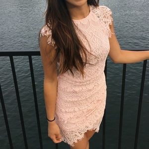 Pink lace dress