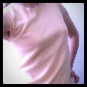 Agnona pink cashmere Italian cloud soft tank shell