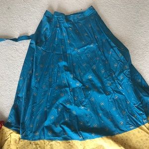 Cotton wrap around full skirt