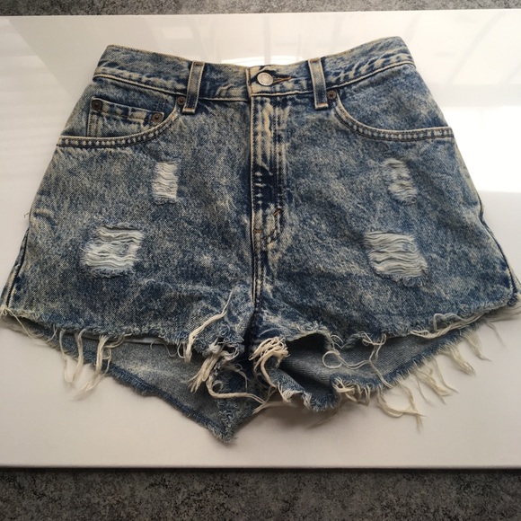 Levi's Pants - LEVI acid wash high waisted shorts