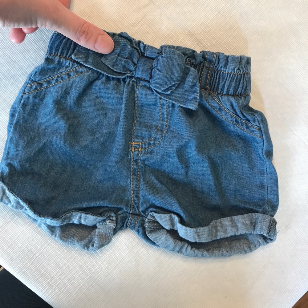 Newborn baby girl denim shorts!