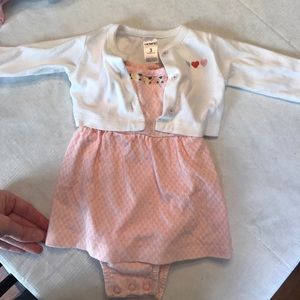 Carters baby girl dress with little sweater!