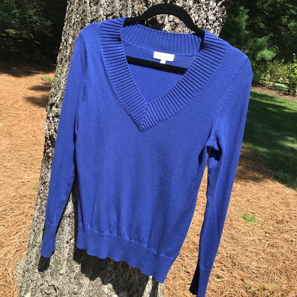 Deep Purple V-Neck Active Sweater