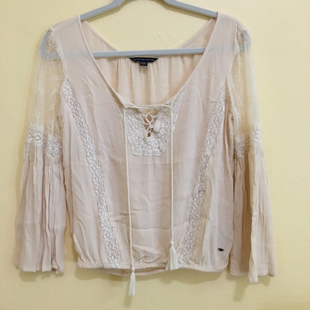 Cream Peasant Blouse