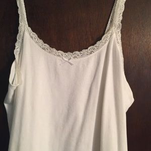 Knit tank with lace