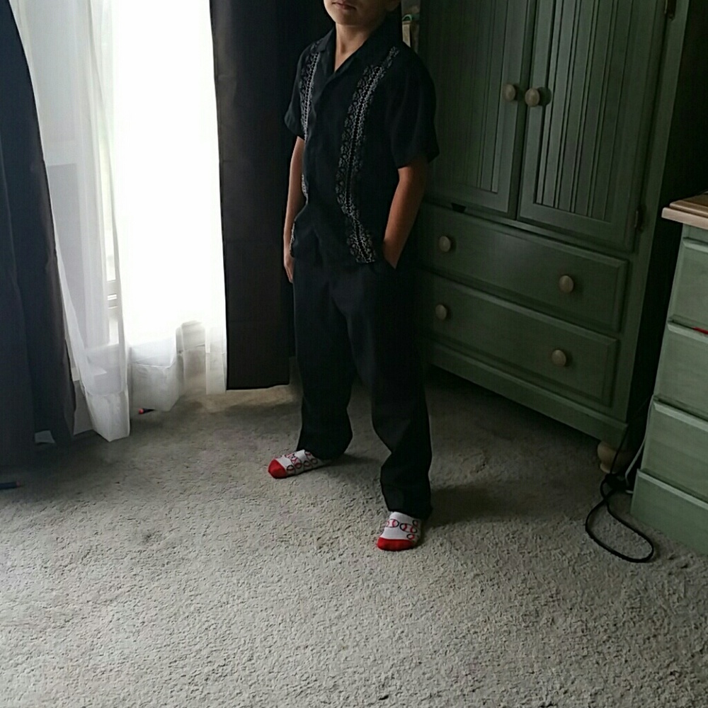 In Design Black Dress Shirt