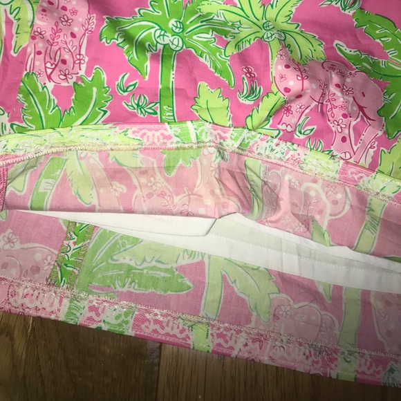 Lily pulitzer Sz 4 skirt. Palm trees & elephants - Picture 2 of 4