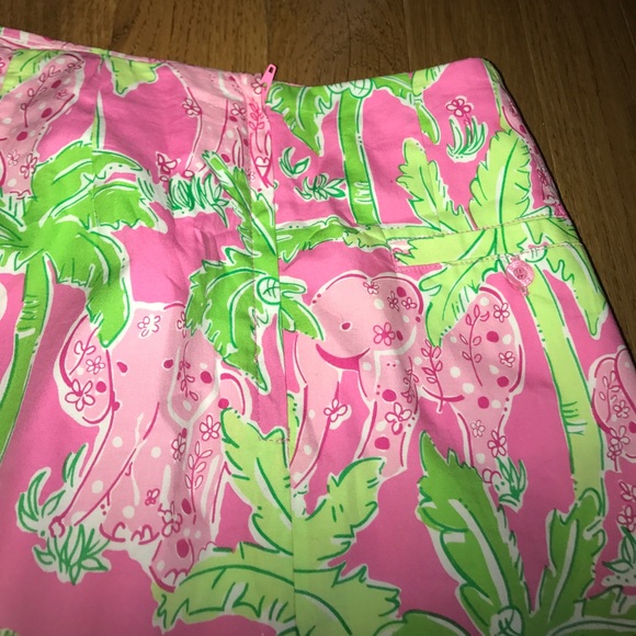Lily pulitzer Sz 4 skirt. Palm trees & elephants - Picture 4 of 4