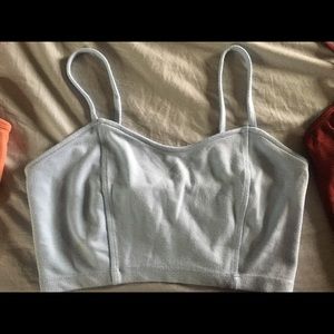 F21 Light Blue Crop Top