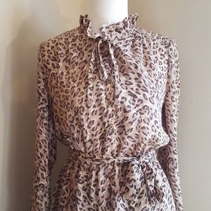 Ann Taylor Loft Leopard Print Dress
