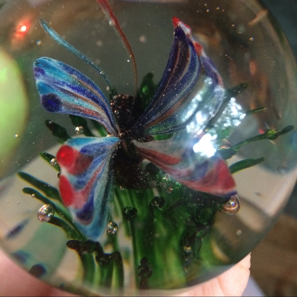 Beautiful glass butterfly sculpture