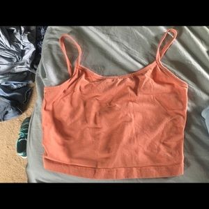 F21 Peach Crop Top