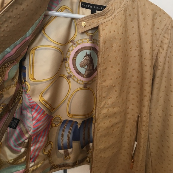 Ralph Lauren ostrich leather jacket