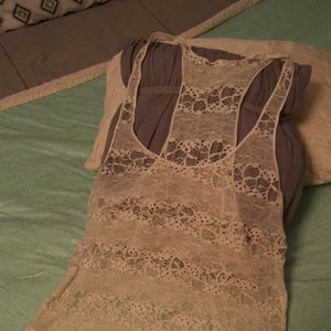 Lace Cream Tank Top