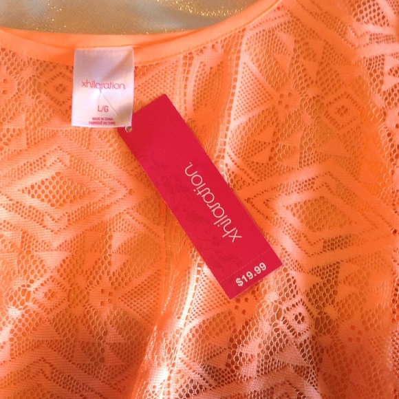 Coral sheer & lace-like cover up - Picture 6 of 6