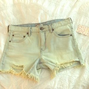Free People denim shorts