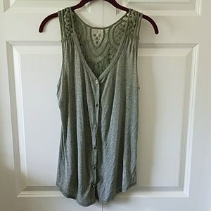 Striped Button-up Tank