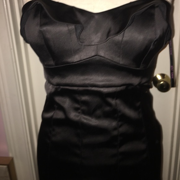 Betsey Johnson black silk strapless dress - Picture 2 of 6