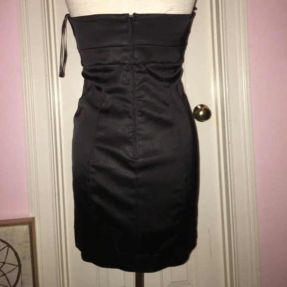 Betsey Johnson black silk strapless dress - Picture 4 of 6
