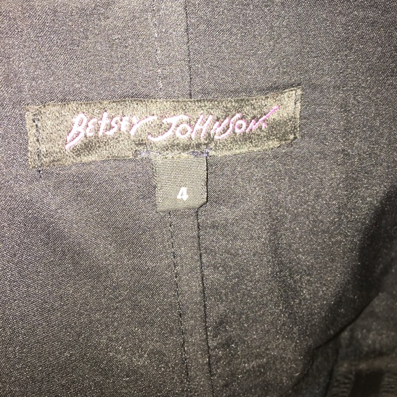 Betsey Johnson black silk strapless dress - Picture 6 of 6