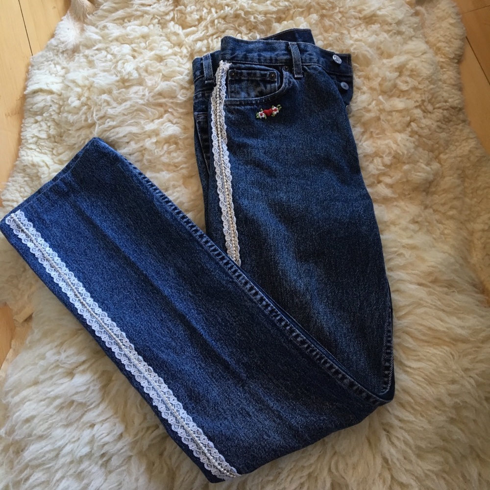 Levi's custom lace trim pants