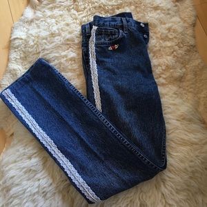 Levi's custom lace trim pants